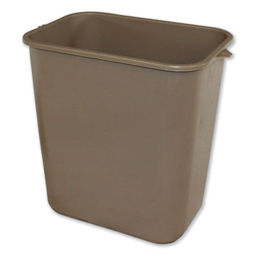 Impact® Soft-sided Wastebasket, Rectangular, Polyethylene, 28 Qt, Beige freeshipping - TVN Wholesale